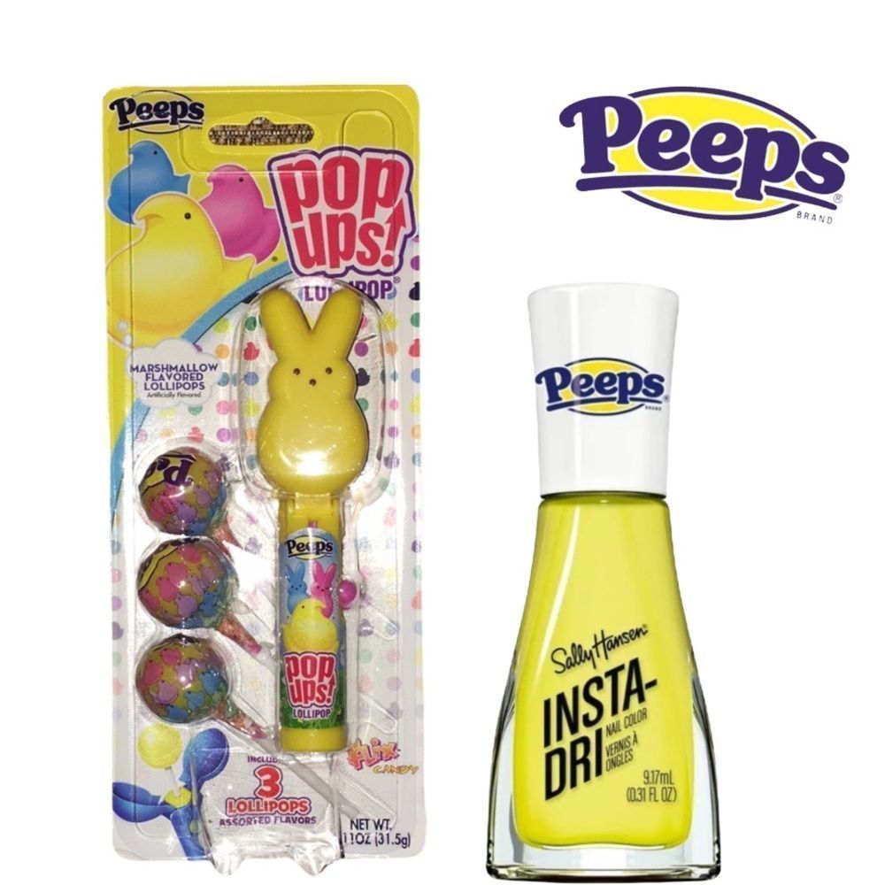 PEEPs Package- Sally Hansen Insta-Dri PEEPS Yellow Nail Polish & Peeps Pop-Up